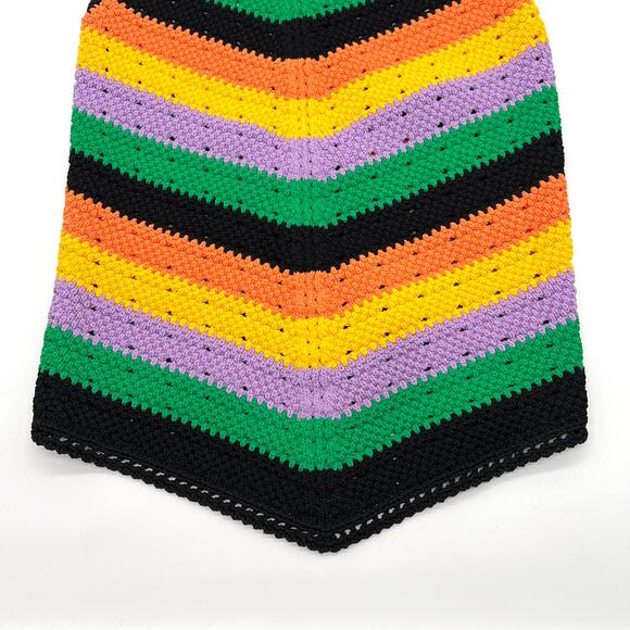 MAJE Stripe Crochet Halterneck Top Womens Medium Chevron Rainbow Stripe NEW - Picture 9 of 16